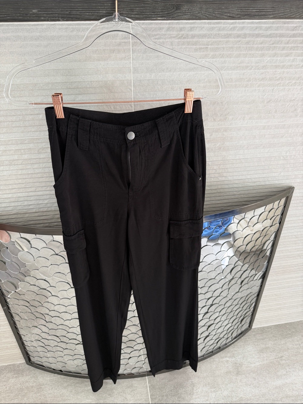 Women's Black Cargo Jogger Pants - Comfortable Everyday Utility